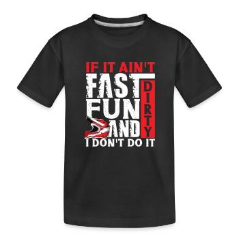 Dirt Bike Dirt Bike Riding Motocross Dirt Biking - Kids' Premium Organic T-Shirt - black - Front