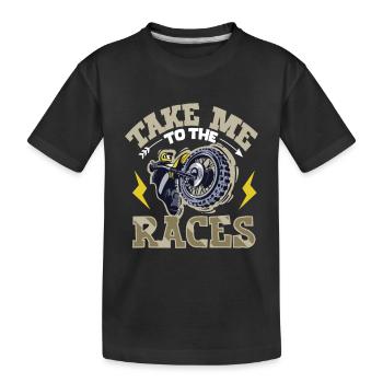 Dirt Bike Dirt Bike Riding Motocross Dirt Biking - Kids' Premium Organic T-Shirt - black - Front