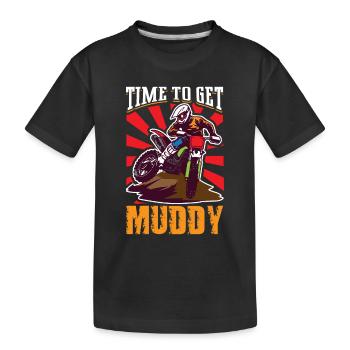 Dirt Bike Dirt Bike Riding Motocross Dirt Biking - Kids' Premium Organic T-Shirt - black - Front