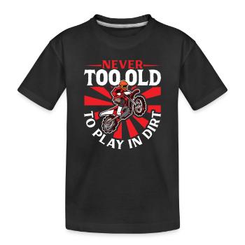 Dirt Bike Dirt Bike Riding Motocross Dirt Biking - Kids' Premium Organic T-Shirt - black - Front