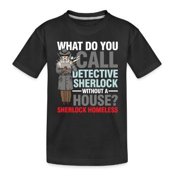Detective Without A House - Kinder Premium Bio T-Shirt - Schwarz - Vorne