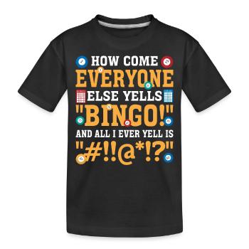 Bingo Bingo Spieler Altenheim Bingo Party - Kinder Premium Bio T-Shirt - Schwarz - Vorne