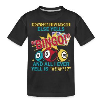 Bingo Bingo Spieler Altenheim Bingo Party - Kinder Premium Bio T-Shirt - Schwarz - Vorne