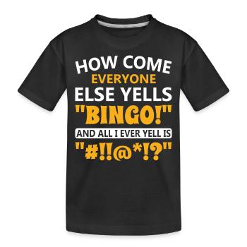 Bingo Bingo Spieler Altenheim Bingo Party - Kinder Premium Bio T-Shirt - Schwarz - Vorne