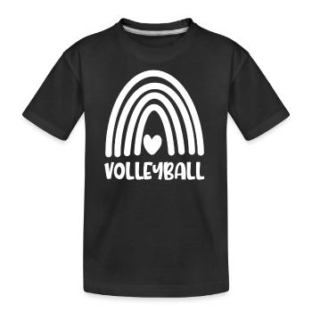 Volleyball - Kids' Premium Organic T-Shirt - black - Front