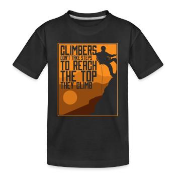 Les grimpeurs ne font pas de pas Grimpeurs de vitesse - T-shirt bio Premium Enfant - noir - Devant