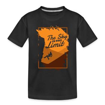 The Sky Is The Limit Alpine Climbing Sport Climbing - Kids' Premium Organic T-Shirt - black - Front