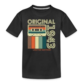 Birthday present 1943 - Kids' Premium Organic T-Shirt - black - Front