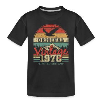Birthday Present 1978 - Kids' Premium Organic T-Shirt - black - Front