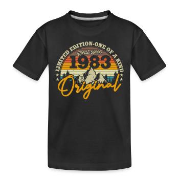 Birthday present 1983 - Kids' Premium Organic T-Shirt - black - Front
