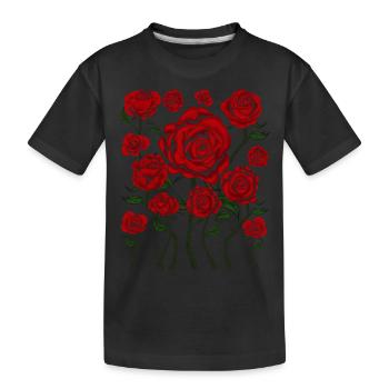 Fleurs Jardin botanique Roses Cadeau Botanique - T-shirt bio Premium Enfant - noir - Devant