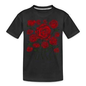Garten Blumen Botaniker Rosen Geschenk Botanik - Kinder Premium Bio T-Shirt - Schwarz - Vorne