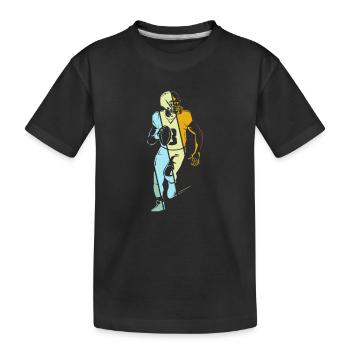 Football Retro - Kids' Premium Organic T-Shirt - black - Front