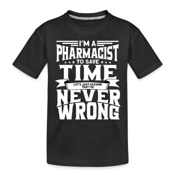 Apotheker - Kinder Premium Bio T-Shirt - Schwarz - Vorne