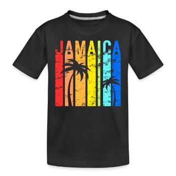 Jamaïque Caraïbes Vacances sur les îles - T-shirt bio Premium Enfant - noir - Devant