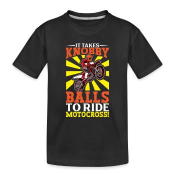 Dirt Bike Dirt Bike Riding Motocross Dirt Biking - Kids' Premium Organic T-Shirt - black - Front