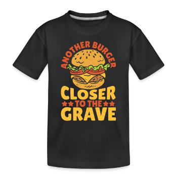 Un autre hamburger plus proche du hamburger grave - T-shirt bio Premium Enfant - noir - Devant