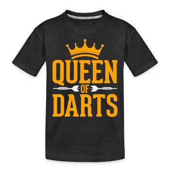 La reine des fléchettes Jeu de fléchettes - T-shirt bio Premium Enfant - noir - Devant