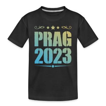 Prag 2023 - Kinder Premium Bio T-Shirt - Schwarz - Vorne