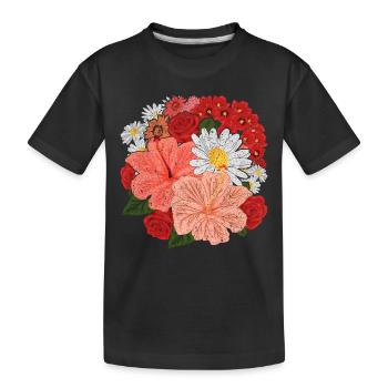 Pretty Wildflowers Nature Gardener Cadeau Botanique - T-shirt bio Premium Enfant - noir - Devant
