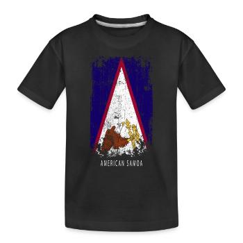 Souvenir avec le drapeau des Samoa américaines - T-shirt bio Premium Enfant - noir - Devant