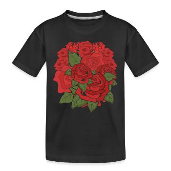 Jardin botanique Roses Jardinier Cadeau Botanique - T-shirt bio Premium Enfant - noir - Devant