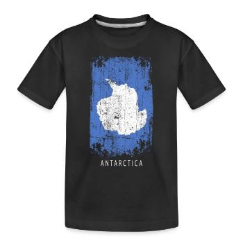Souvenir avec le drapeau du pays de l’Antarctique - T-shirt bio Premium Enfant - noir - Devant