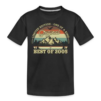 Birthday present 2005 - Kids' Premium Organic T-Shirt - black - Front