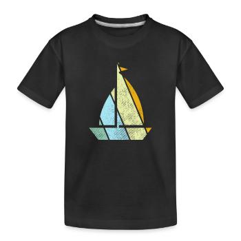 Rétro de la voile - T-shirt bio Premium Enfant - noir - Devant