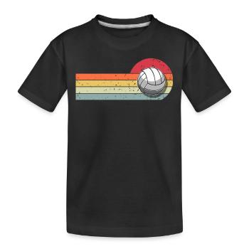 Volleyball - Kids' Premium Organic T-Shirt - black - Front