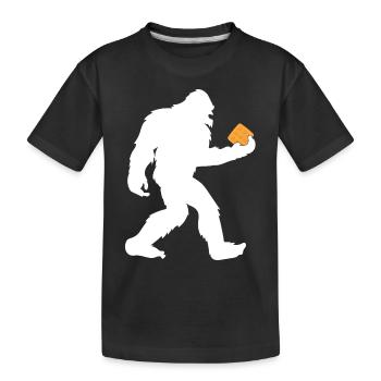 Gaufre Bigfoot - T-shirt bio Premium Enfant - noir - Devant