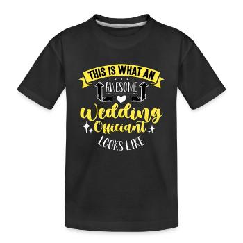 Officiant This Is What Wedding Officiant Minister - Kinder Premium Bio T-Shirt - Schwarz - Vorne