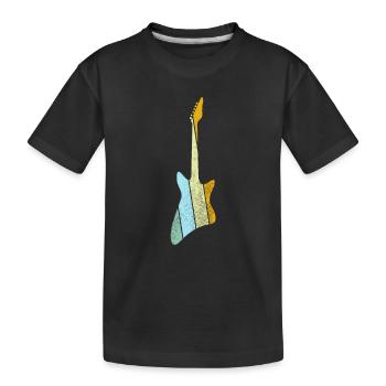 Guitare électrique Rétro - T-shirt bio Premium Enfant - noir - Devant