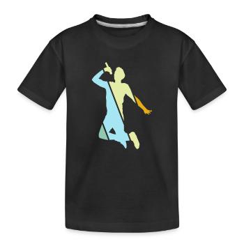 Singing Retro - Kids' Premium Organic T-Shirt - black - Front