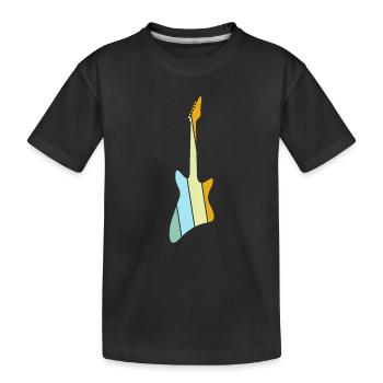 E Gitarre Retro - Kinder Premium Bio T-Shirt - Schwarz - Vorne