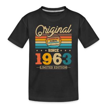 Original seit 1963 Limited Edition - Kinder Premium Bio T-Shirt - Schwarz - Vorne