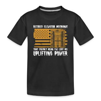 Aufzugsmechaniker-design Für Einen Pensionierten - Kinder Premium Bio T-Shirt - Schwarz - Vorne