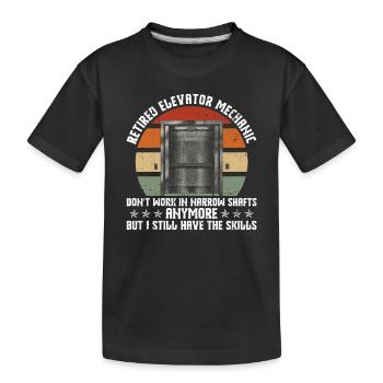 Pensionierter Aufzugsmechaniker Design Für Einen - Kinder Premium Bio T-Shirt - Schwarz - Vorne