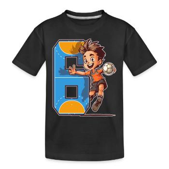 Handball Birthday - 6 years old Boy - 6. - Kids' Premium Organic T-Shirt - black - Front