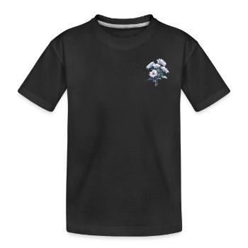 Awesome Floral Flowers Patch Neuheit Coole Gänseblümchen - Kinder Premium Bio T-Shirt - Schwarz - Vorne