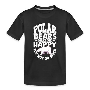 Ours polaire Réchauffement climatique Chasse au phoque arctique Ursus - T-shirt bio Premium Enfant - noir - Devant