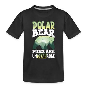 Polar Bear Global Warming Artic Seal hunting Ursus - Kinder Premium Bio T-Shirt - Schwarz - Vorne