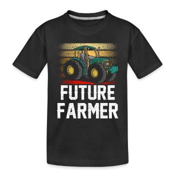 Future Farmer Farm Farmer Farmers - Kids' Premium Organic T-Shirt - black - Front