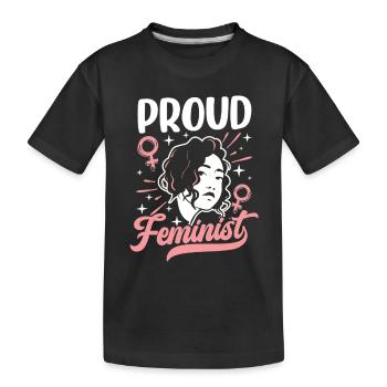 Proud Feminist Feminism Women Feminist - Kids' Premium Organic T-Shirt - black - Front