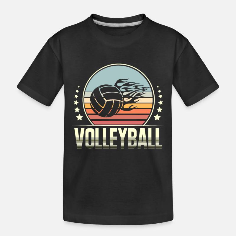 Volleyball - Kinder Premium Bio T-Shirt - Schwarz