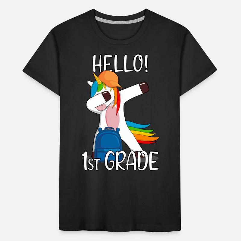 1st Grade First Grader Elementary School Unicorn Kids' Premium Organic T-Shirt