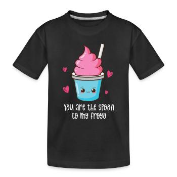 Tu es la cuillère de mon Froyo - T-shirt bio Premium Enfant - noir - Devant