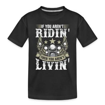 Biker Zitat Lustig - Kinder Premium Bio T-Shirt - Schwarz - Vorne