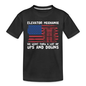Aufzugsmechaniker-design Für Einen - Kinder Premium Bio T-Shirt - Schwarz - Vorne