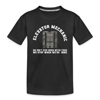 Aufzugsmechaniker-design Für Einen - Kinder Premium Bio T-Shirt - Schwarz - Vorne